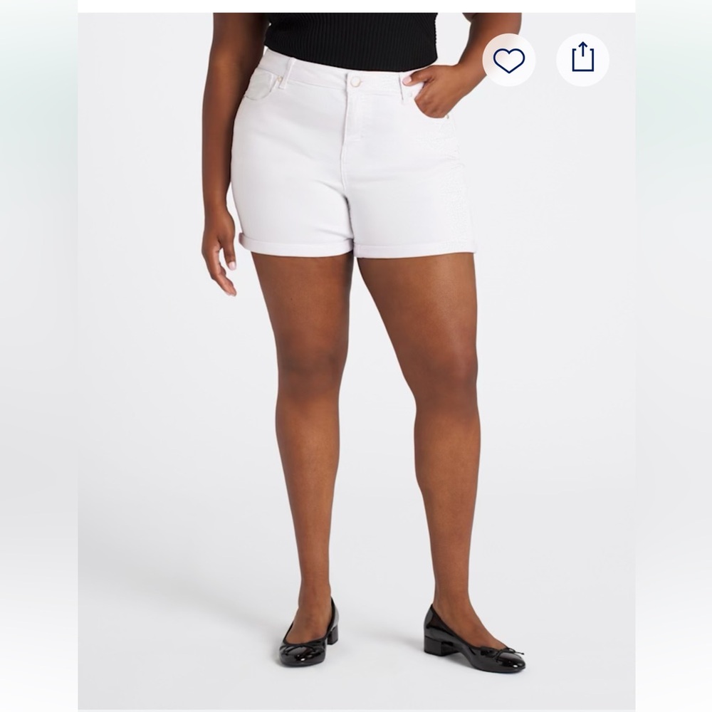 1822 White denim shorts NWT - size 20 - 7 inch rolled to 5 inch